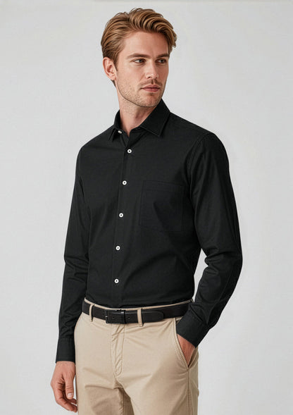 BIZ CORPORATES Mens Charlie Classic Fit Long Sleeve Shirt RS968ML