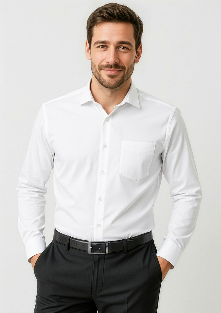 BIZ CORPORATES Mens Charlie Classic Fit Long Sleeve Shirt RS968ML