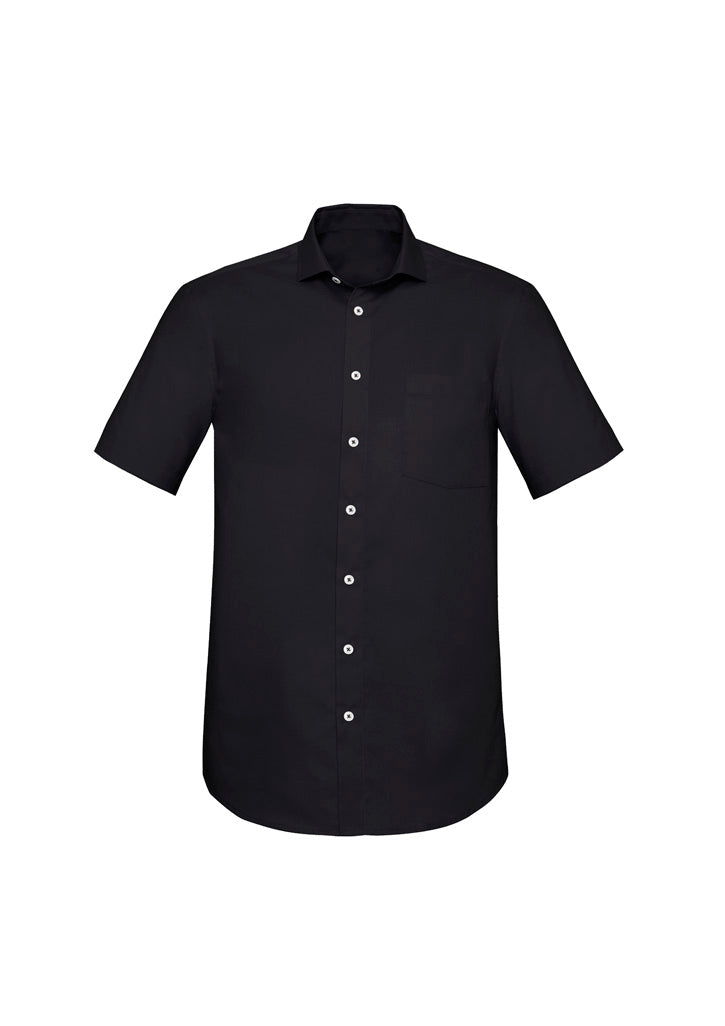 BIZ CORPORATES Mens Charlie Classic Fit Short Sleeve Shirt RS968MS