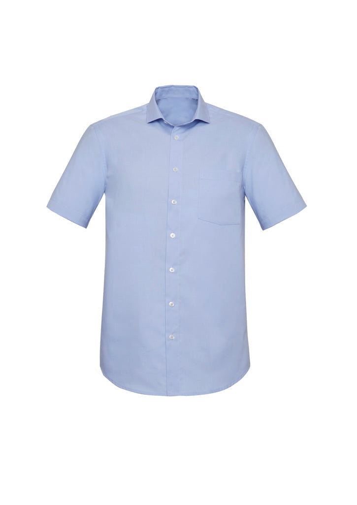 BIZ CORPORATES Mens Charlie Classic Fit Short Sleeve Shirt RS968MS