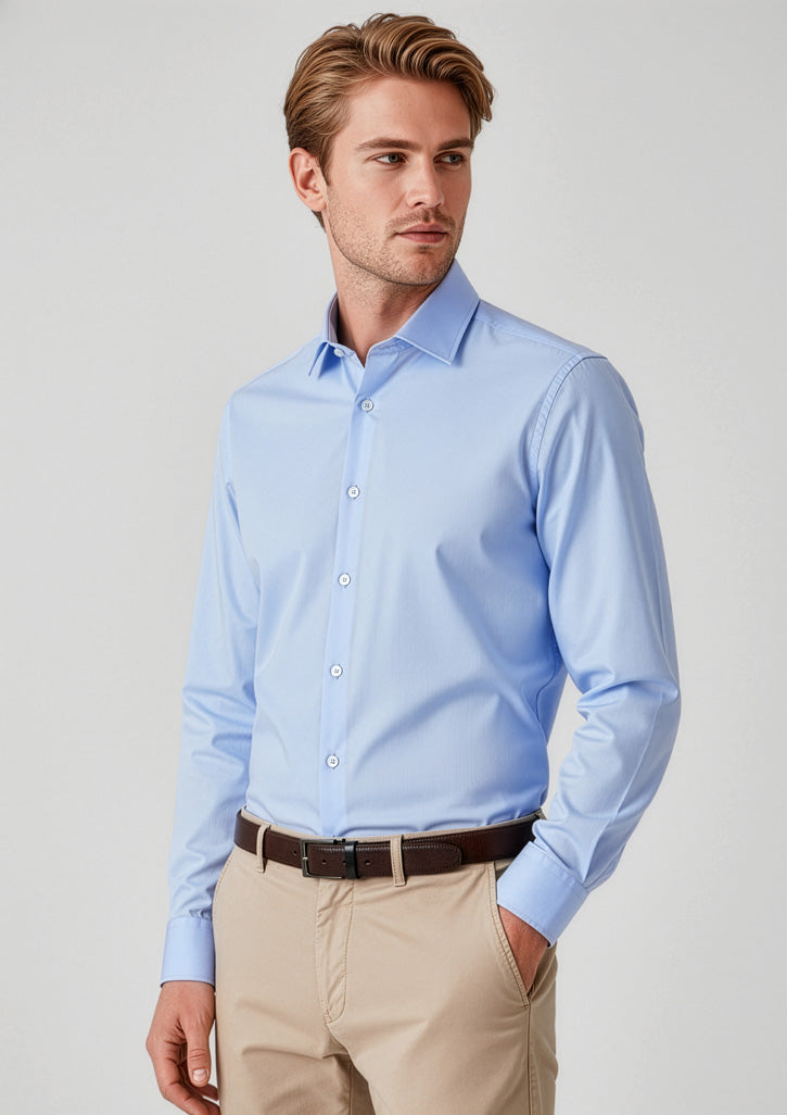BIZ CORPORATES Mens Charlie Slim Fit Long Sleeve Shirt RS969ML