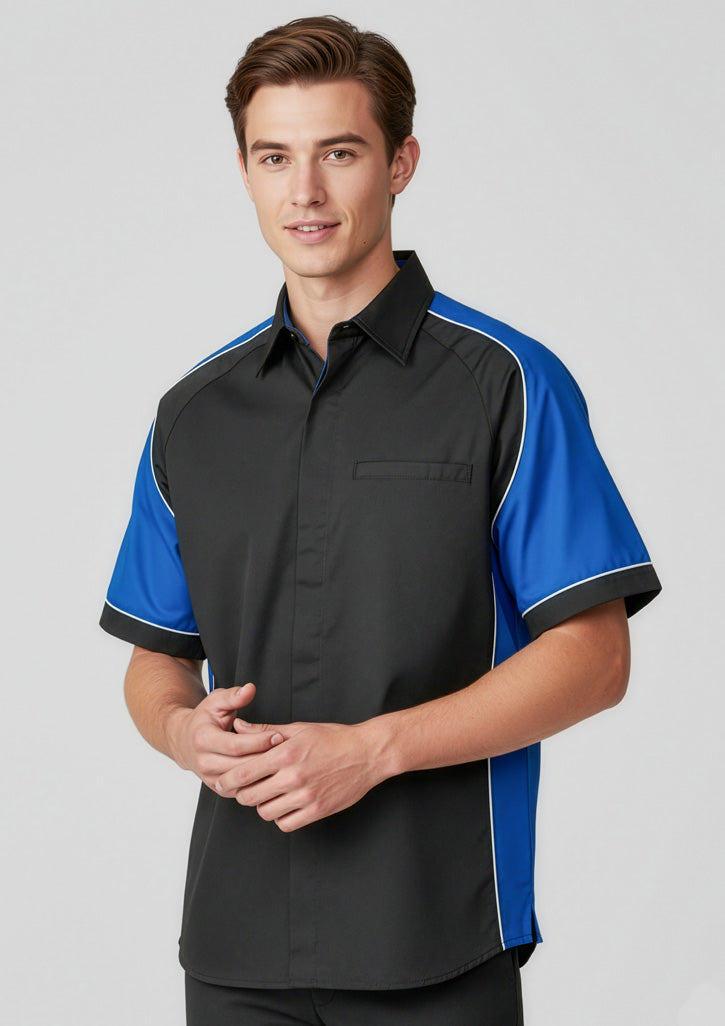 BIZ COLLECTION Mens Nitro Short Sleeve Shirt S10112