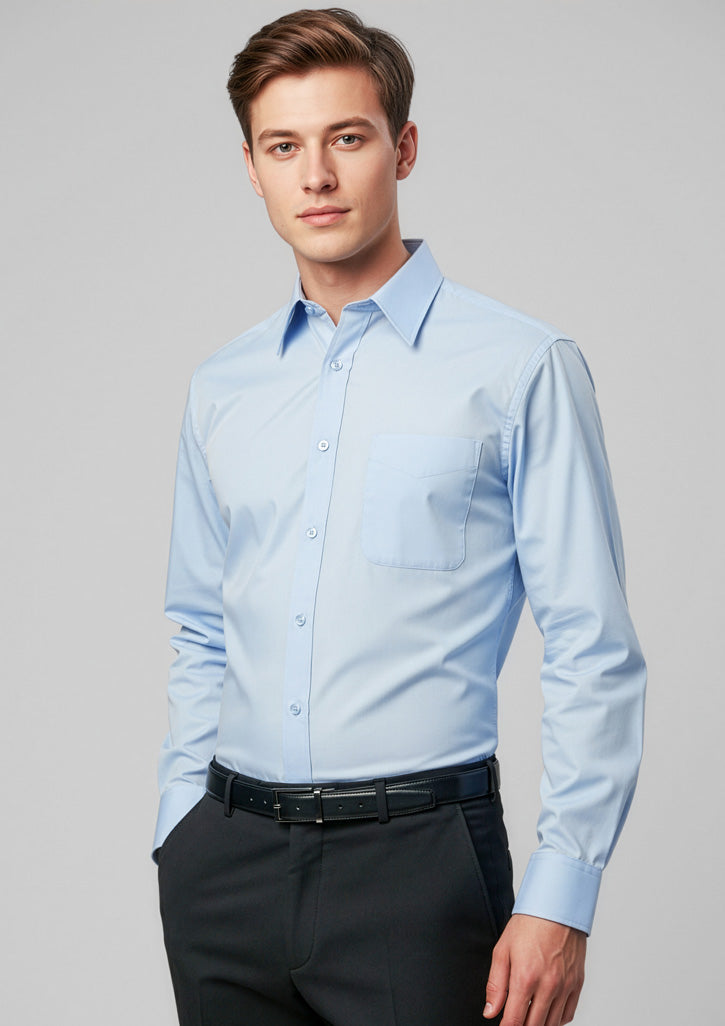 BIZ COLLECTION Mens Base Long Sleeve Shirt S10510