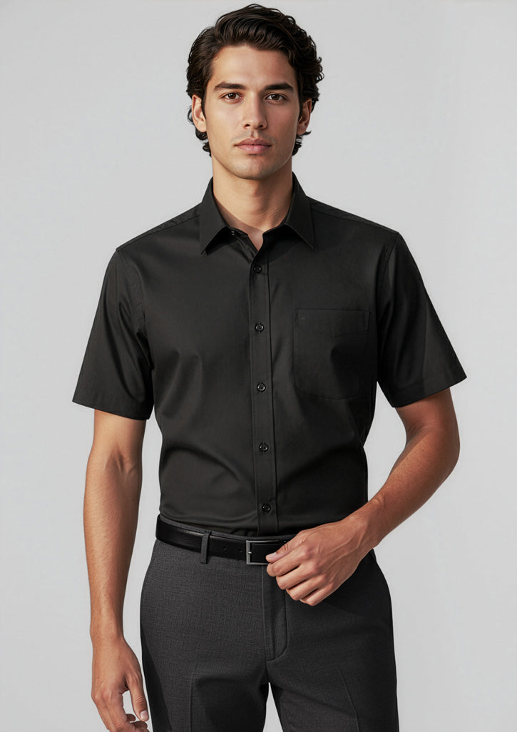 BIZ COLLECTION Mens Base Short Sleeve Shirt S10512