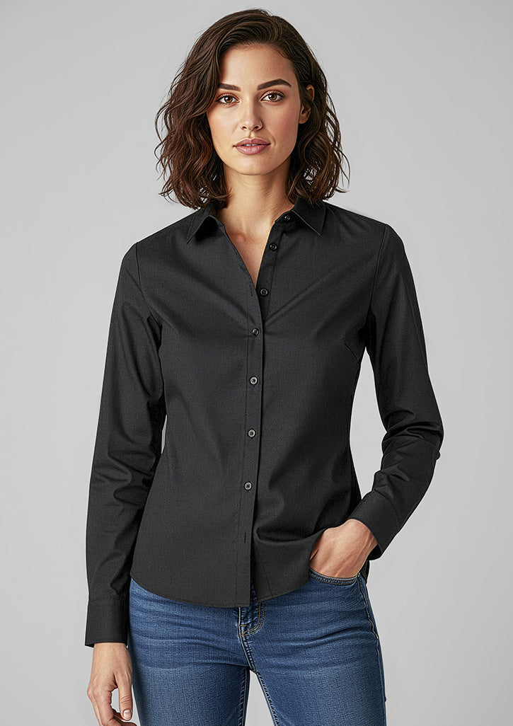 BIZ COLLECTION Womens Memphis Long Sleeve Shirt S127LL
