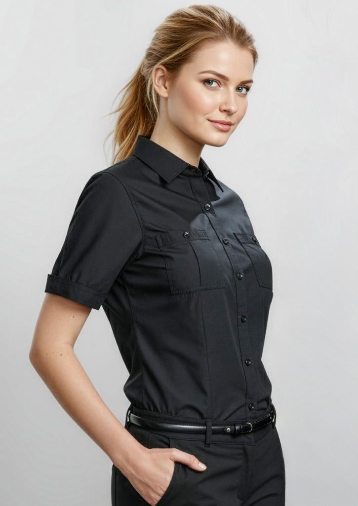 BIZ COLLECTION Womens Bondi Short Sleeve Shirt S306LS