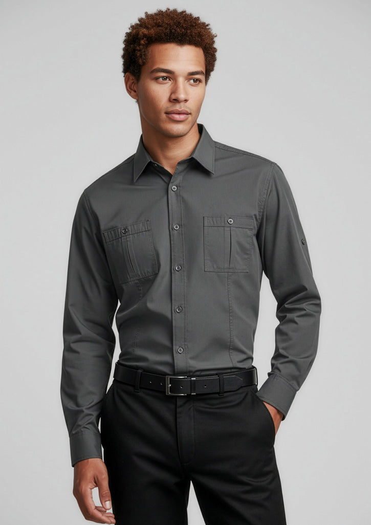 BIZ COLLECTION Mens Bondi Long Sleeve Shirt S306ML