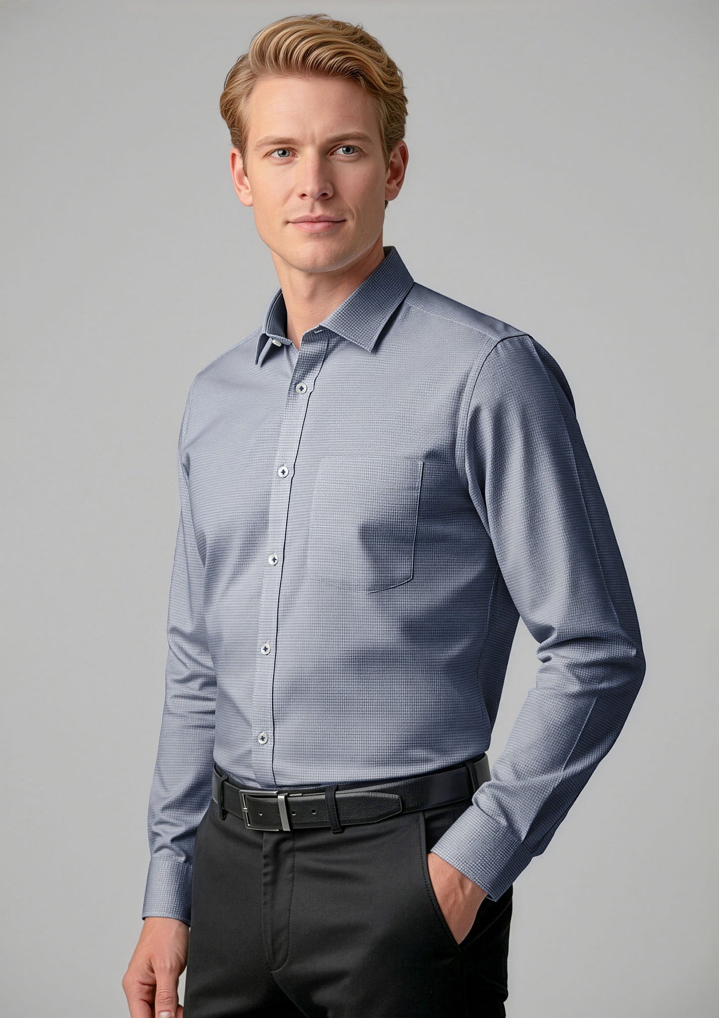 BIZ COLLECTION Mens Bristol Classic Long Sleeve Shirt S338ML