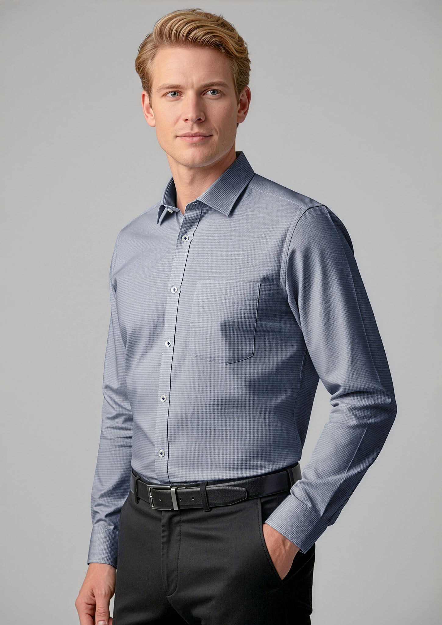 BIZ COLLECTION Mens Bristol Classic Long Sleeve Shirt S338ML