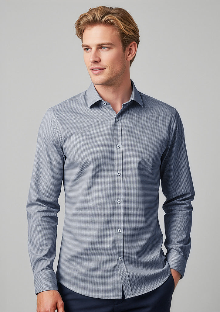 BIZ COLLECTION Mens Bristol Tailored Long Sleeve Shirt S339ML