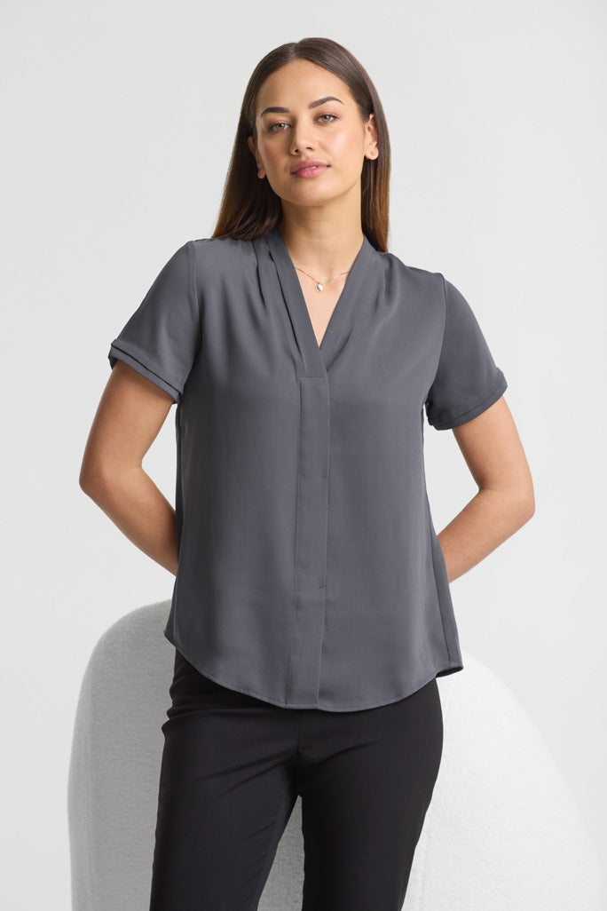 BIZ COLLECTION Womens Madison Short Sleeve Shirt S628LS