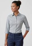 BIZ COLLECTION Womens Ellison 3/4 Sleeve Shirt S716LT