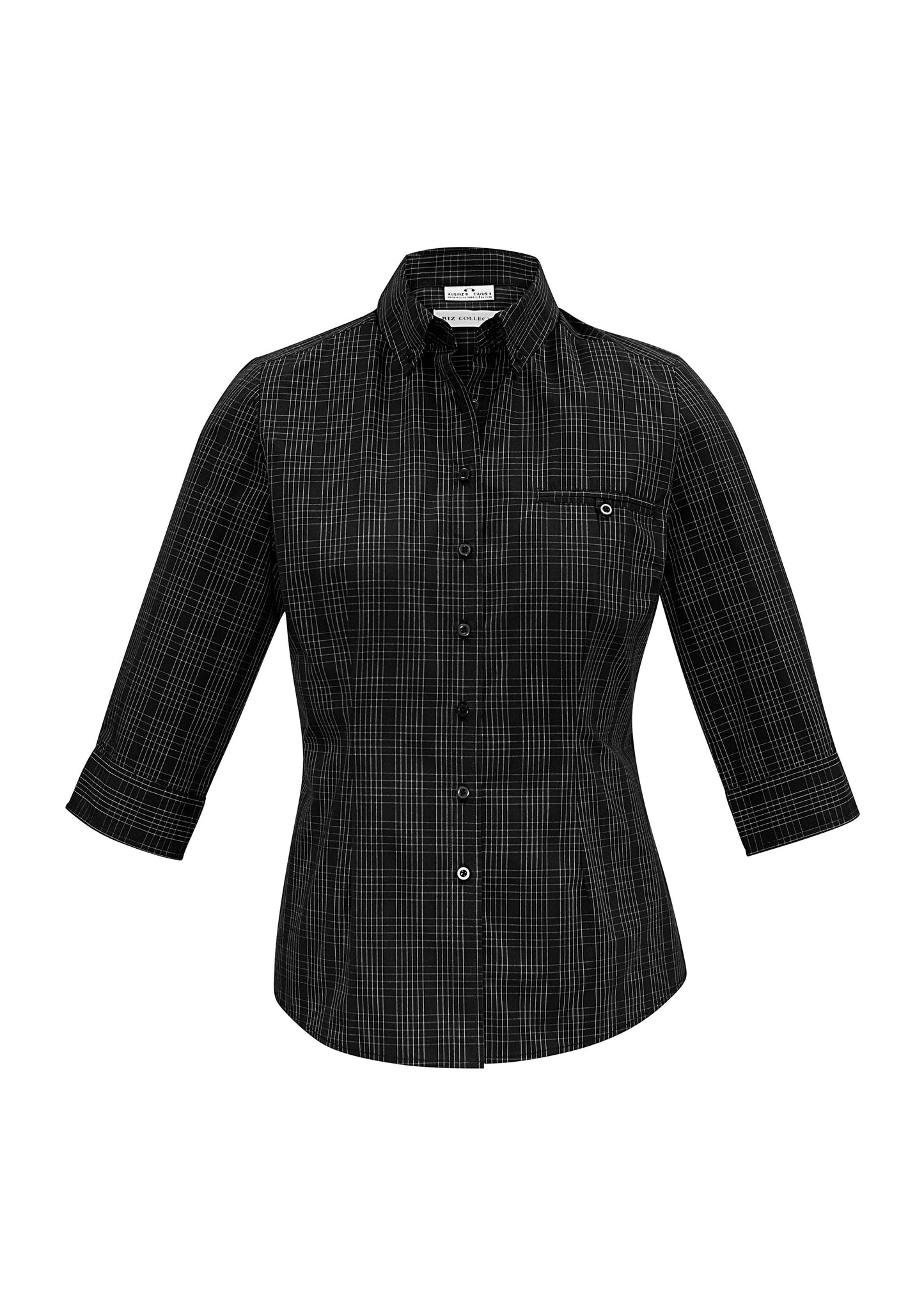 BIZ COLLECTION Womens Harper 3/4 Sleeve Shirt S820LT