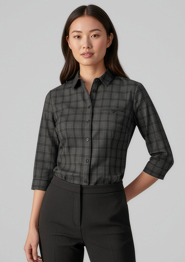 BIZ COLLECTION Womens Harper 3/4 Sleeve Shirt S820LT