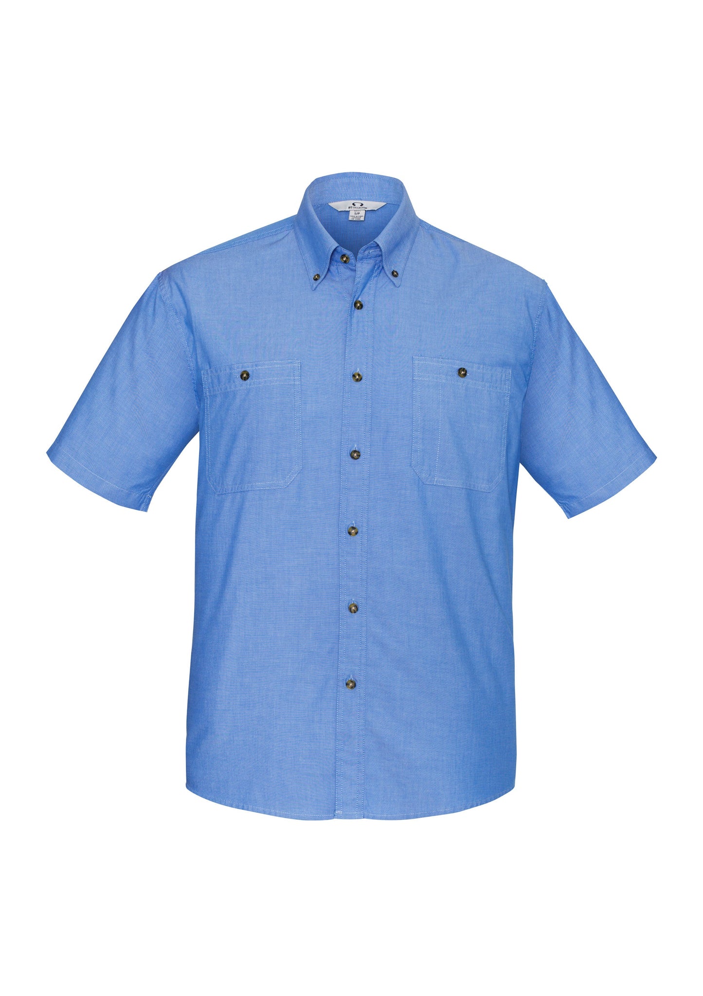 BIZ COLLECTION Mens Chambray Short Sleeve Shirt SH113