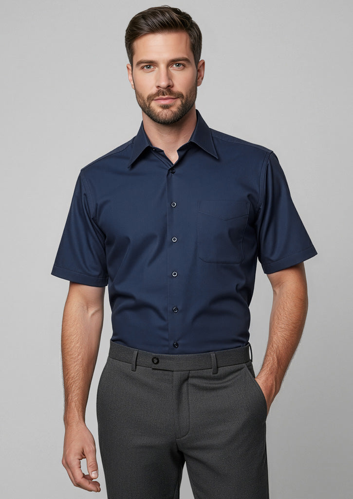 BIZ COLLECTION Mens Metro Short Sleeve Shirt SH715