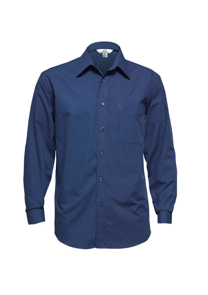 BIZ COLLECTION Mens Micro Check Long Sleeve Shirt SH816