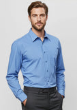 BIZ COLLECTION Mens Micro Check Long Sleeve Shirt SH816