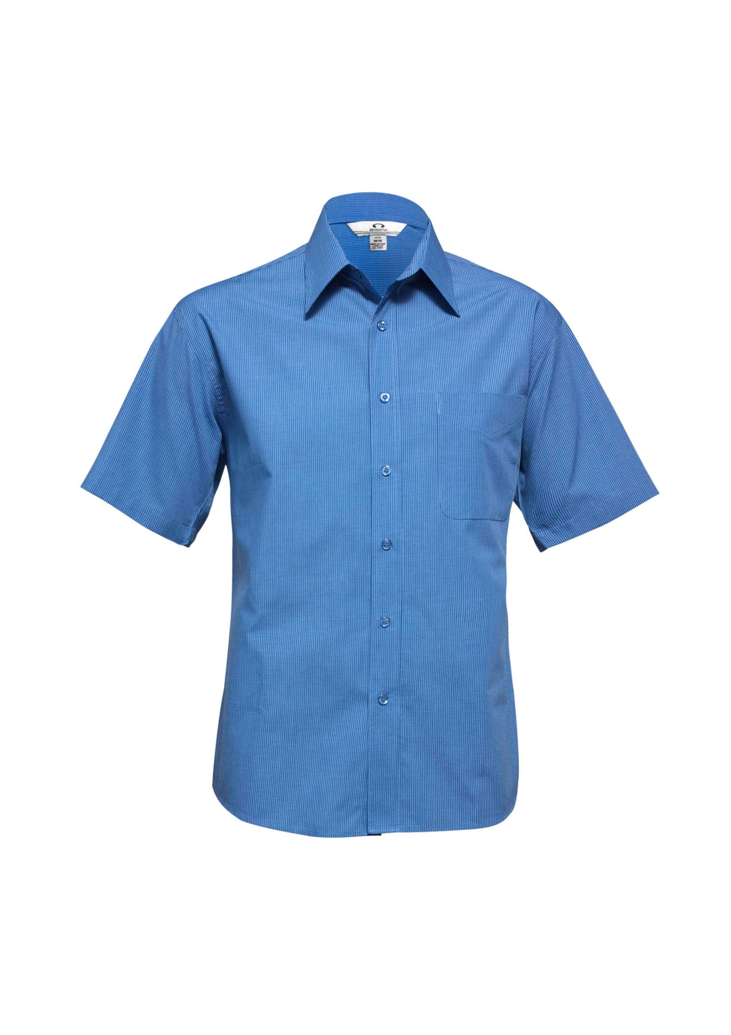 BIZ COLLECTION Mens Micro Check Short Sleeve Shirt SH817
