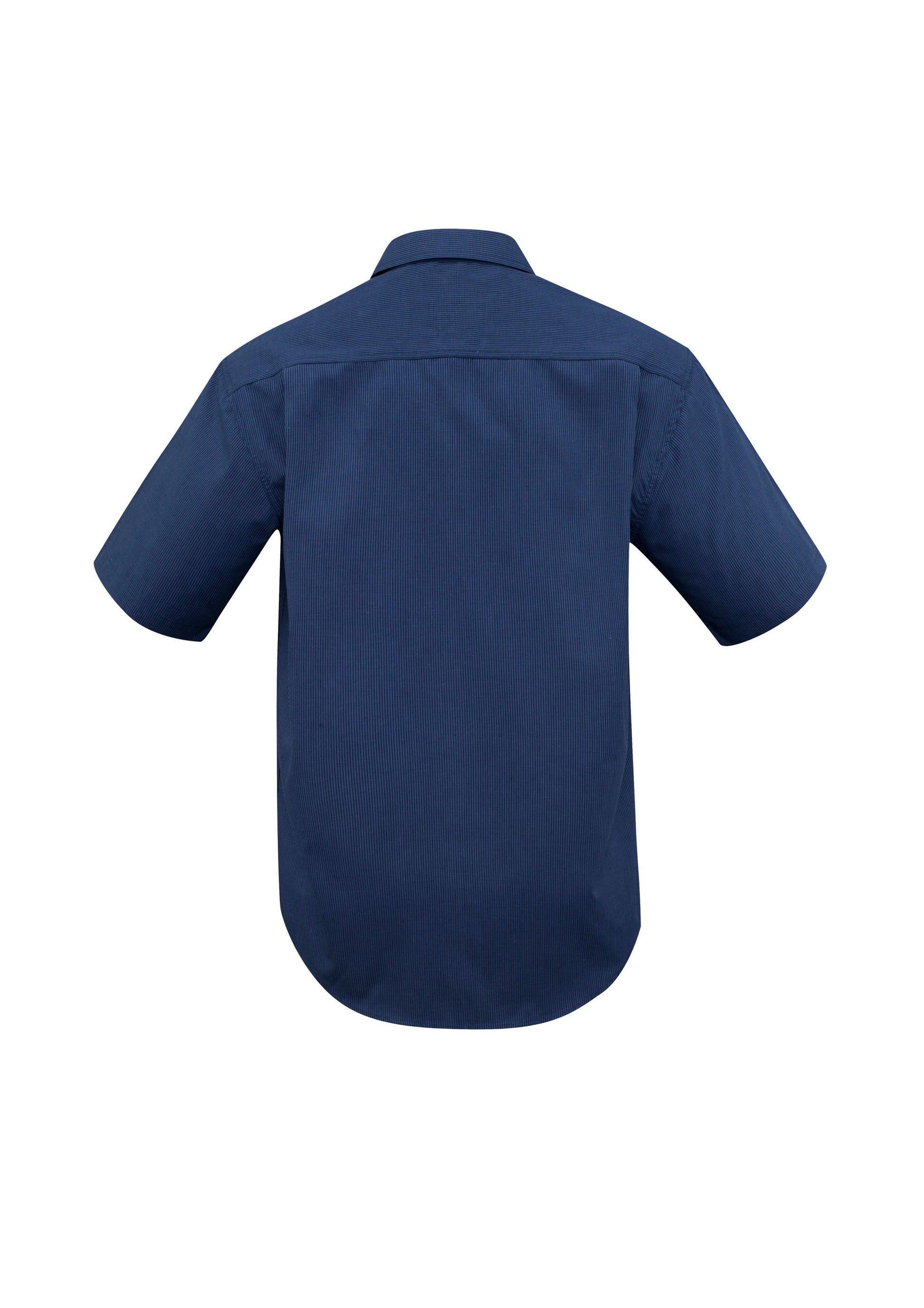 BIZ COLLECTION Mens Micro Check Short Sleeve Shirt SH817