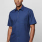 BIZ COLLECTION Mens Micro Check Short Sleeve Shirt SH817