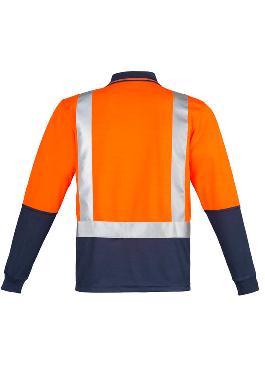 SYZMIK Mens Hi Vis Spliced Long Sleeve Polo - Shoulder Taped ZH234