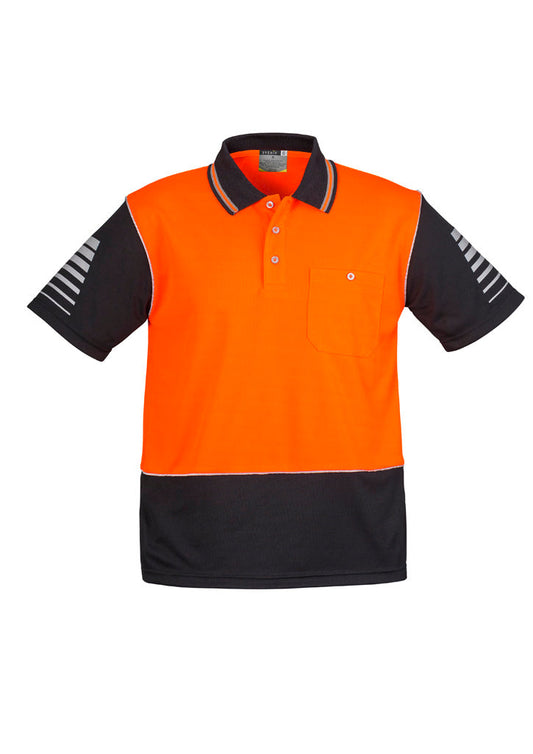 SYZMIK Mens Hi Vis Zone Short Sleeve Polo ZH236