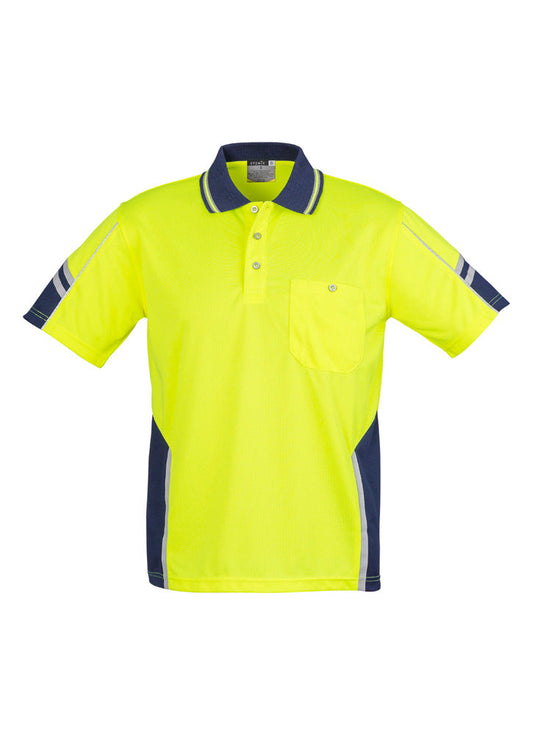 SYZMIK Mens Hi Vis Squad Short Sleeve Polo ZH237