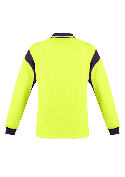 SYZMIK Mens Hi Vis Aztec Long Sleeve Polo ZH249