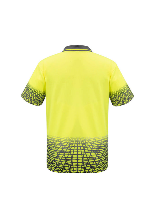 SYZMIK Mens Hi Vis Tracks Short Sleeve Polo ZH300