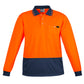 SYZMIK Mens Hi Vis Comfort Back Long Sleeve Polo ZH410
