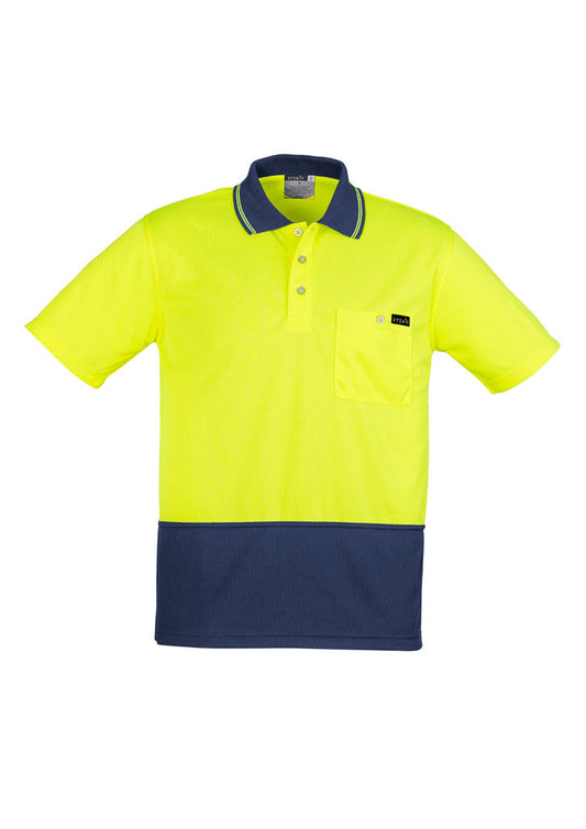 SYZMIK Mens Hi Vis Comfort Back Short Sleeve Polo ZH415