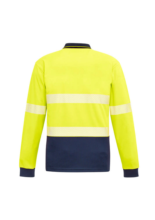 SYZMIK Unisex Hi Vis Segmented Tape Long Sleeve Polo ZH530