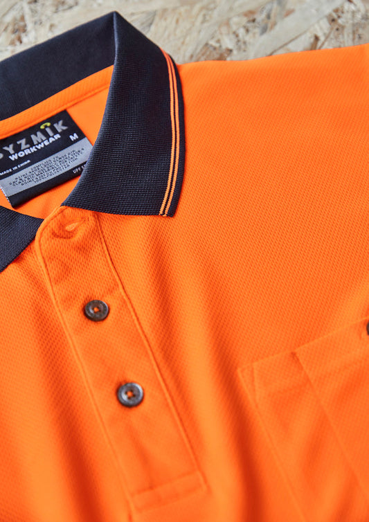 SYZMIK Unisex Hi Vis Segmented Tape Short Sleeve Polo ZH535