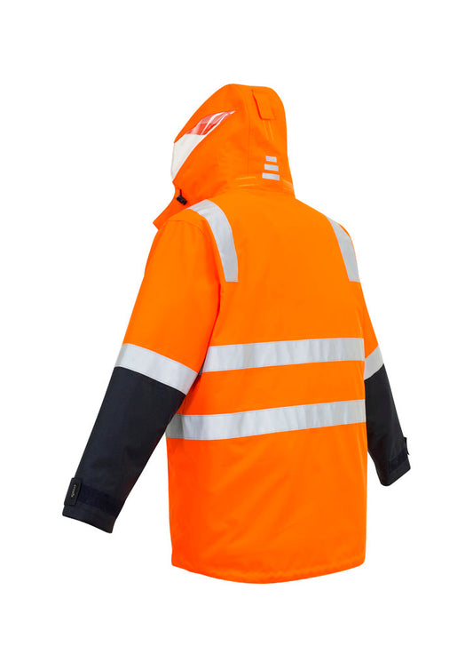 SYZMIK Mens Hi Vis 4 In 1 Waterproof Jacket ZJ532
