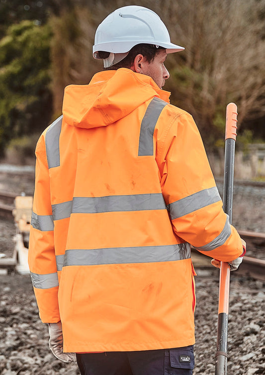 SYZMIK Unisex Hi Vis VIC Rail 4 In 1 Waterproof Jacket ZJ580