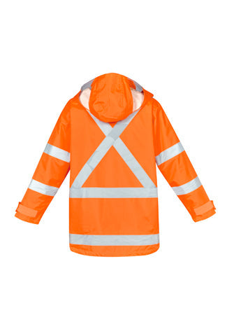 SYZMIK Mens Hi Vis X Back 4 In 1 Waterproof Jacket ZJ616