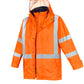 SYZMIK Mens Hi Vis X Back 4 In 1 Waterproof Jacket ZJ616
