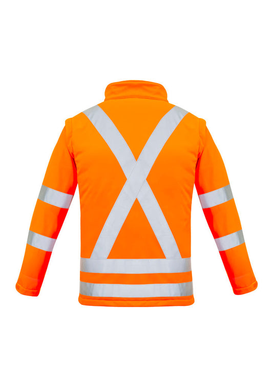 SYZMIK Womens Hi Vis NSW Rail X Back 2 In 1 Softshell Jacket ZJ770