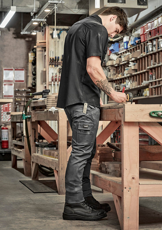 SYZMIK Mens Essential Basic Stretch Cargo Pant ZP230