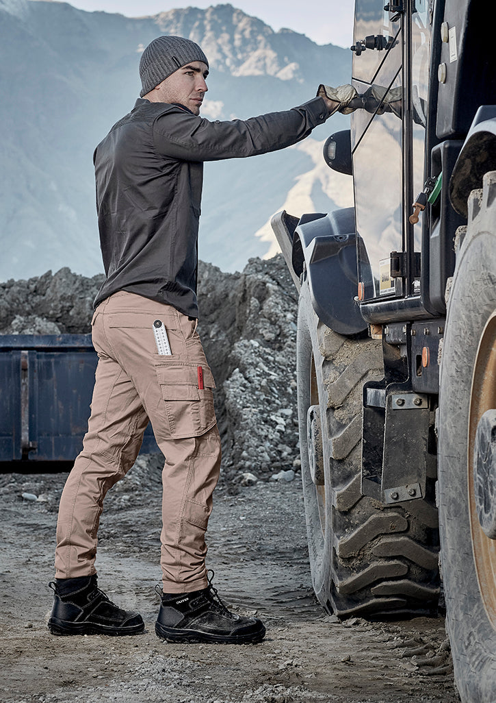 SYZMIK Mens Streetworx Curved Cargo Pant ZP360