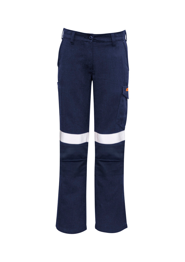SYZMIK Womens Orange Flame Taped Cargo Pant ZP522