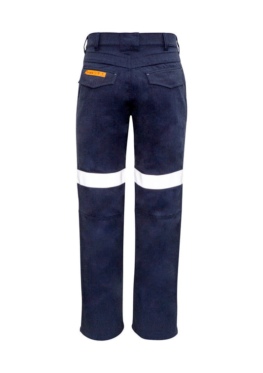 SYZMIK Mens Orange Flame Traditional Style Taped Work Pant ZP523