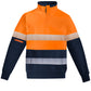SYZMIK Mens Orange Flame Hi Vis 1/4 Zip Pullover - Hoop Taped ZT150