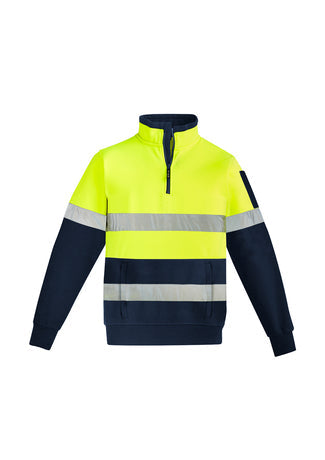 SYZMIK Mens Hi Vis 1/4 Zip Pullover - Hoop Taped ZT566 Clearance