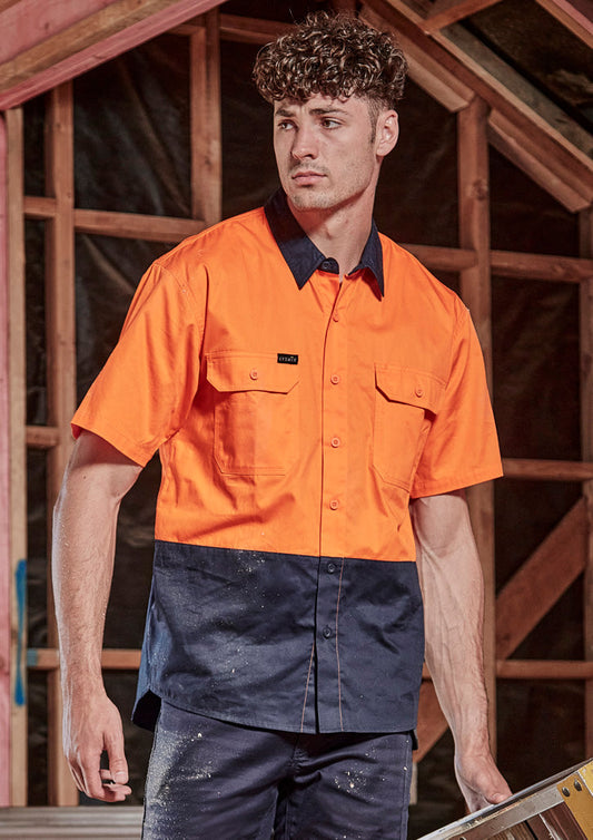 SYZMIK Mens Hi Vis Short Sleeve Shirt ZW115