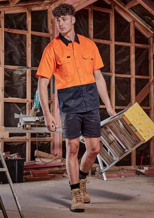 SYZMIK Mens Hi Vis Short Sleeve Shirt ZW115