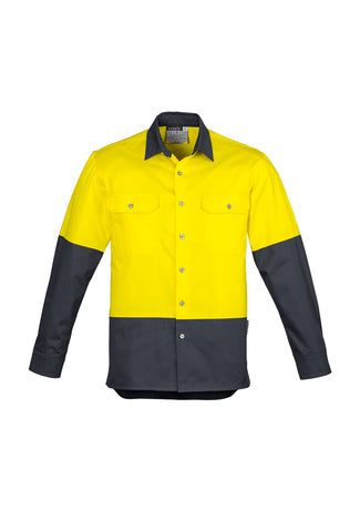 SYZMIK Mens Industrial Long Sleeve Shirt ZW122