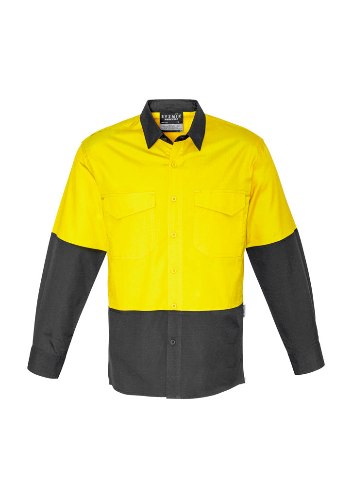 SYZMIK Mens Rugged Cooling Hi Vis Long Sleeve Shirt ZW128