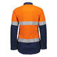 SYZMIK Womens Orange Flame Lightweight Ripstop Taped Shirt ZW170